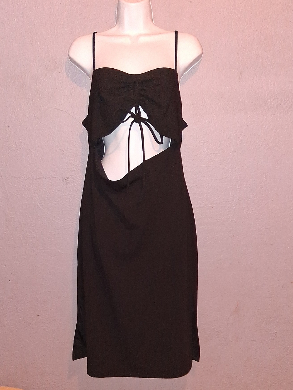 BCBGeneration Black Cutout Midi Dress